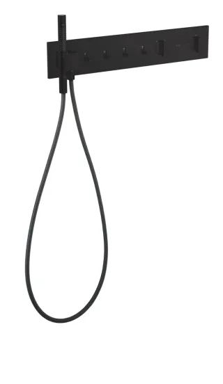 Hansgrohe Thermostatmodul 610/110 Axor ShowerComposition 4 Verbraucher, mattschwarz, 12573670 12573670