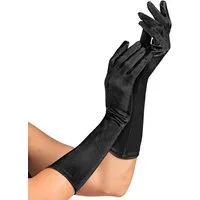 Widmann S.r.l. Kostüm Satin Handschuhe 'Amsterdam' 40 cm 14421, Schwarz