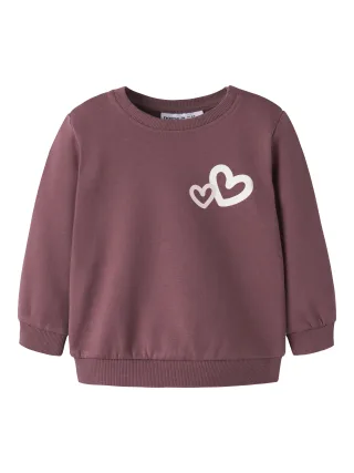 NAME IT - NBFVRILLIE LS SWEAT BOX BRU Wild Ginger - Gr. - 80