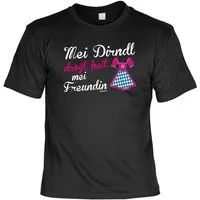 Art & Detail Shirt T-Shirt Lustige Sprüche Fun Wiesn - Mei Dirndl drogt heit mei Freundin Oktoberfest, Wiesn, Duid