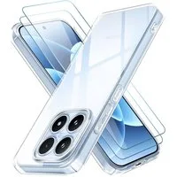 SmartUP Smartphone-Hülle + 2X Schutzglas für Xiaomi 17 Panzerfolie Display Case Screen Slim 9H 6,3 Zoll, kompletter Rundumschutz