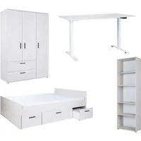 arthur berndt Jugendzimmer-Set Jugendzimmer-Set »Mathea« 4-teilig, (Set, 4-tlg), Schreibtisch stufenlos elekrisch höhenverstellbar