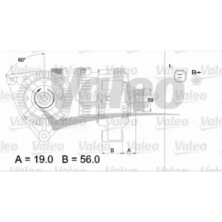 Valeo Generator 70A Citroen Berlingo Peugeot 206 306 Partner 437345