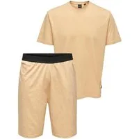 ONLY & SONS Schlafanzug 2-Teiliger Pyjama Schlafanzug Kurzarm & ONSBILLY (2 tlg) ONSBILLY SOLID SS SHORTS LOUNGE BOX