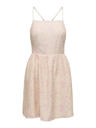 ONLY - ONLELOISE STRAP DRESS OX WVN Ecru - Gr. - M