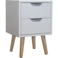 HTI-Living Nachtkommode Nachtschrank 2 Schubladen Thekla 2945 (Stück, 1 St., 1 Nachtschrank), Nachttisch 2 Schubladen
