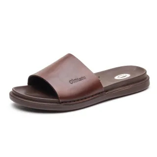Base London Albany Leder Herren Braune Pantoletten