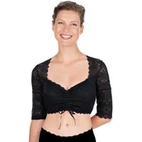 MarJo Dirndlbluse Dirndlbluse - WOLLBACH - schwarz, weiß