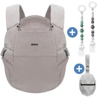 Fillikid Babytrage Natural, Kindertrage Bauchtrage Rückentrage Tragehilfe für Babys ab 3,5 kg