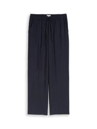 Tom Tailor - Loose Fit Hose in Knitter-Optik sky captain blue - Gr. - 32