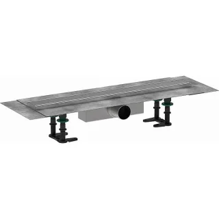 hansgrohe RainDrain Compact Komplettset Duschrinne 56174800 für Standardinstallation, 600 mm, Edelstahl gebürstet