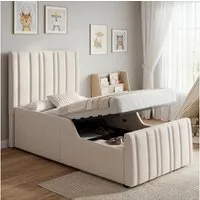 Odikalo Polsterbett Kinderbett Einzelbett 90x200 mit Bettkasten (Hydraulisches Funktionsbett Bett mit Lattenrost Kopfteil und großem Stauraum gepolstertes Kopfteil)
