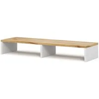 Vicco Schreibtisch Tomy, Weiß/Goldkraft Eiche, 80 x 12 cm (1-St)