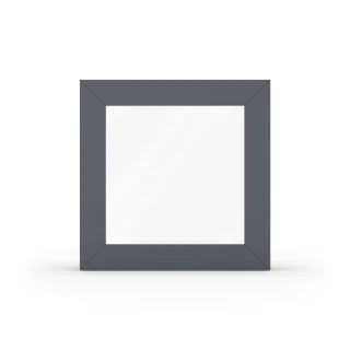 Fenster Schiefergrau ähnlich RAL 7015, Kunststoff-Alu, aluplast IDEAL TwinSet 4000, 510 x 510 mm, einteilig, festverglast, individuell konfigurieren