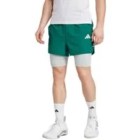 adidas Performance Trainingshose Gym+ Climacool 2in1 (Short+Tight) grün Herren