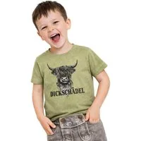 Hangowear Trachtenhemd Trachtenshirt Kind - QANI KIDS - oliv