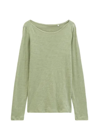 Marc OPolo Casual - U-Boot-Longsleeve regular Smooth Sage - Gr. - M