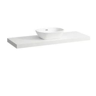 Laufen Waschtisch-Platte LANI 495x1370x65 mit Aussschnitt mittig H4046811122601
