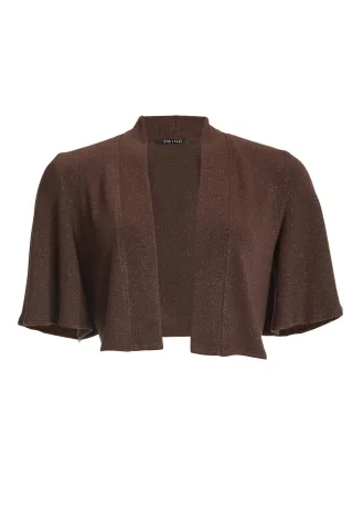 SWING - Jersey Bolero mit weiten Ärmeln chocolate brown - Gr. - 34