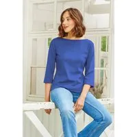 Himalaya Clothing 3/4-Arm-Shirt Basic Shirt 3/4 Arm Damen "Alma" mit Rundhalsausschnitt Bio-Baumwolle Vielseitiges Shirt mit hohem Tragekomfort