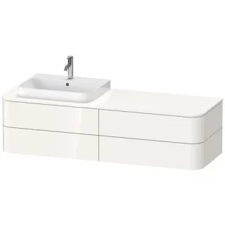 Duravit Happy D.2 Plus Konsolenwaschtischunterbau wandhängend Weiß Hochglanz 1600x550x408 mm - HP496 HP4963L22220010