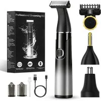 CkeyiN Pro Elektrorasierer Körper und Gesicht,Trimmer & Bodygroomer,Multifunktions-Rasierer, Aufsätze: 1, 3 Körperaufsätze,Nass- & Trockenrasur, Elektrischer Rasierer, IPX6