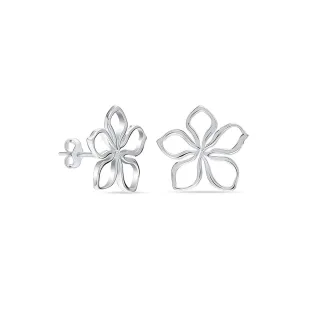 Damen 925 Sterling Silber Blumenohrringe BIPE069