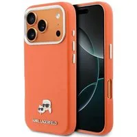 KARL LAGERFELD Handyhülle Hülle iPhone 17 Pro Max Kunstleder orange MagSafe 6,9 Zoll, Kantenschutz