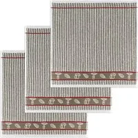 Kracht Geschirrtuch Waldpilze, (Set, 3-tlg., Set), 3er Pack Frottee Küchenhandtücher (3 Stück) ca.50x50cm Baumwolle