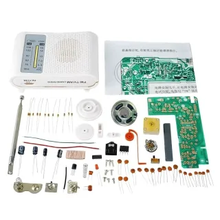 CF210SP Portable DIY Radio Kit FM AM Adjustable Volume Control Electronic Receiver Kit for School Teaching Soldering Pra