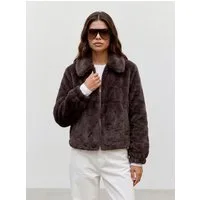 Vero Moda Fellimitatjacke VMSOLAIMA SHORT JACKET NOOS Kunstfaser, Fellimitat