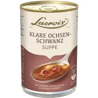 Lacroix Fertiggericht, Lacroix Ochsenschwanz Suppe klar mit zartem Rindfleisch 400ml
