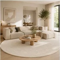Pergamon Hochflor-Teppich Hochflor Langflor Teppich Super Soft Melia Rund, Rund, Höhe: 20 mm
