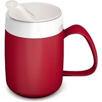 Ornamin Schnabelbecher Becher mit Trink-Trick mit Schnabelaufsatz/Trinkaufsatz, 2-tlg., Kunststoff, Trinkhilfe l Alltagshilfe l bruchstabil l BPA-frei l Made in Germany