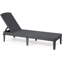 Allibert Gartenliege Jaipur Sun Lounger, Neigbare [4 Stufen] Rückenlehne