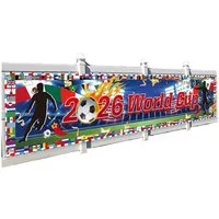 Agger Girlande WM-2026 Banner Fotohintergrund 300*50cm, für Fußballparty, Bar und Zuhause