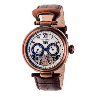 Heritor Automatik Ganzi Semi-Skelett Lederarmbanduhr