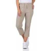 Alica Collection 7/8-Hose Sommerhose Damen Kurzgröße Caprihose Stretch Chinohose Kurzgröße, elastischer Gummibund mit Kordelzug