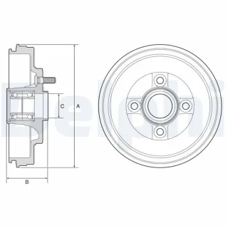Delphi BREMSTROMMEL INKL. LAGE Mitsubishi Attrage Space