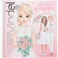 Depesche Skizzenbuch TOPModel Dress me Up Malbuch Set mit 24 Seiten zum Ausmalen, Inkl. 11 Stickerbogen