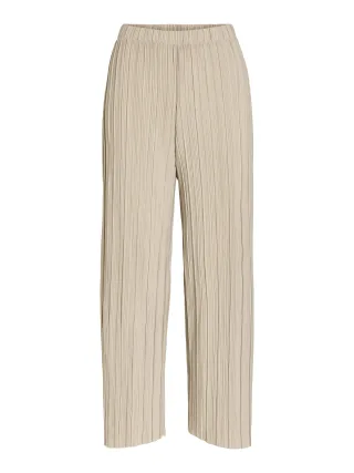 VILA - VIPLISA HW CULOTTE PANTS - NOOS Simply Taupe - Gr. - L