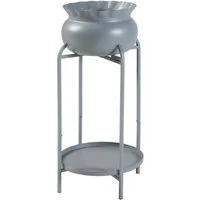 en.casa Blumenständer, »Altena« Metall 60 x 27 x 27 cm Grau