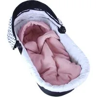 BabyLux Fußsack Sommerfußsack 90cm für Babyschale, Kinderwagen & Buggy Frühling Herbst, Musselin - Rosa Fußsack