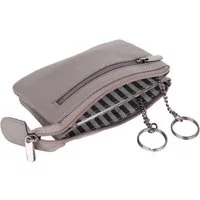 MIRROSI Schlüsseltasche UNISEX Echtleder mit zwei Fächern, 1 Steckfach, Schlüsseletui für Damen und Herren