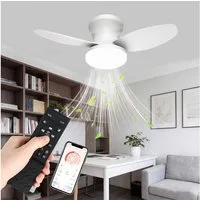 oyajia Deckenventilator 70W 5 Flügeln Deckenventilator mit Beleuchtung,LED Deckenleuchte 110cm, Dimmbare Deckenleuchte mit Fernbedienung für Schlafzimmer, Wohnzimmer