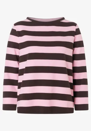 MORE & MORE - Blockstreifenshirt rosa - Gr. - 38