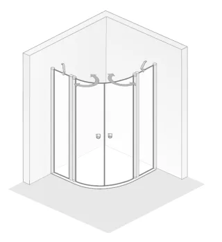 HSK Exklusiv 2.0 Runddusche 4-teilig 4855xxx
