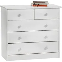IDIMEX Kommode RONDO, Kommode Anrichte Sideboard mit 5 Schubladen Kiefer massiv lackiert in