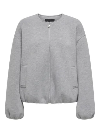 ONLY - ONLELLIE SCUBA JACKET OTW NOOS Medium Grey Melange - Gr. - L