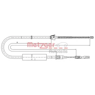 Metzger Handbremsseil Audi A2 10.7507